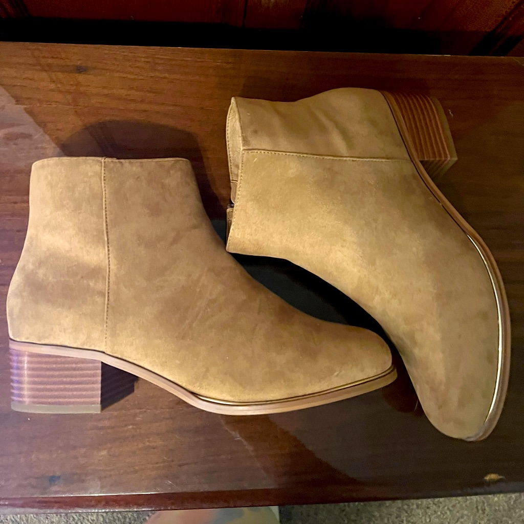 Brand New Lane Bryant Taupe Suede Ankle Boot Brand New